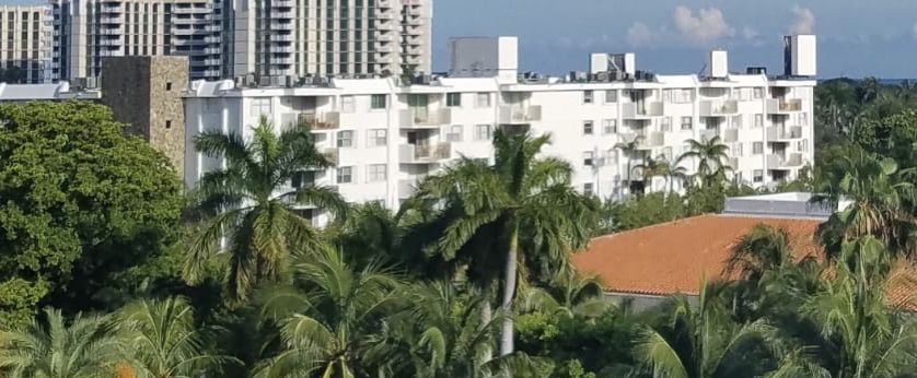 Cell phone towers on the roof of Cape Florida Condos on Sea View Drive